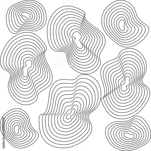 black and white pattern of fine lines. Cover geometric minimal. Vector abstract line pattern for poster design. 
