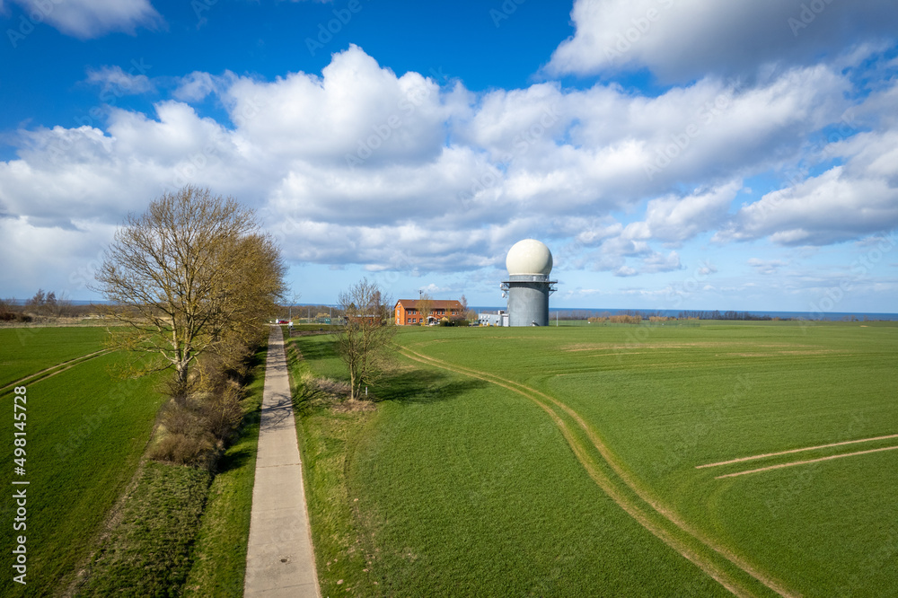 on a hill stands a radar station