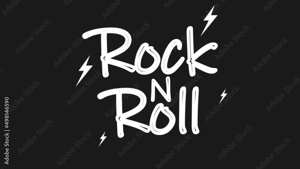 Rock and roll world day typography, art video illustration. Rock and roll world day typography, art video illustration.