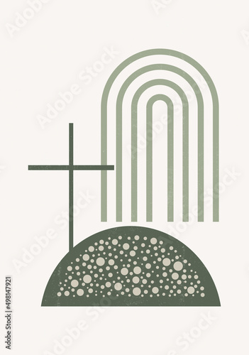  Easter crown of thorns boho minimalist printable wall art