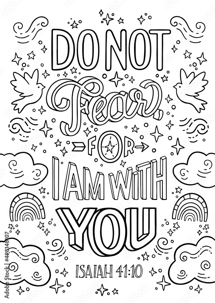 Christian religious coloring page for children and adults. Bible verse ...
