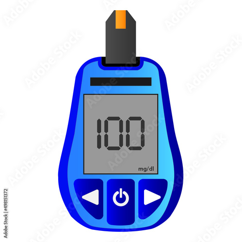 diabetic measure monitoring device vector, glucometer art
