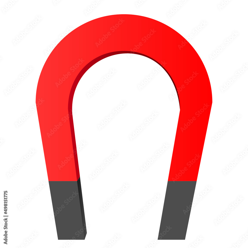 horseshoe magnet isolated on white horseshoe magnet isolated on white