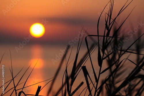 sunset over the Marsh Land