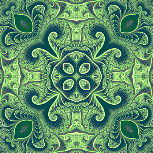 seamless pattern. fractal background. beautiful curlicues.