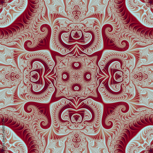 seamless pattern. fractal background. beautiful curlicues.