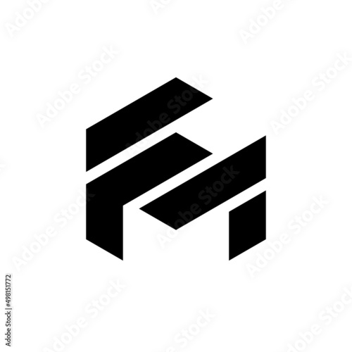 Abstract letter FM logo design