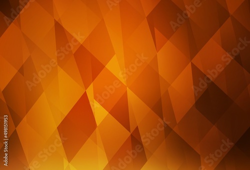 Dark Orange vector template with rhombus.