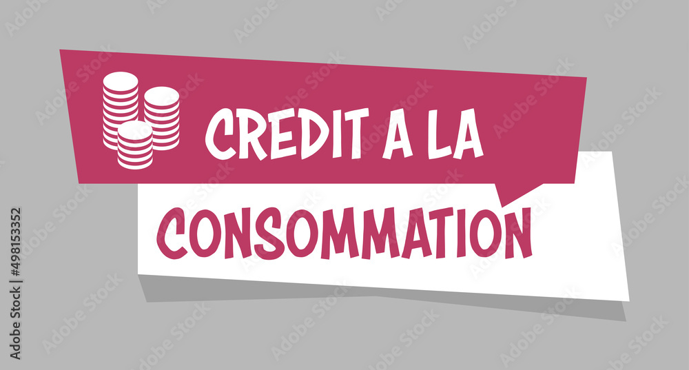 Fototapeta premium Logo crédit à la consommation.