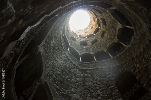 Famous landmark Quinta da Regaleira estate in Sintra, Portugal