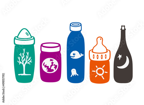 bottle environment recycle vector illustration icon