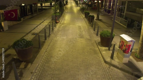 Nisantasi, İstiklal Avenue, No People, Covid-19 or omicron Pandemic Curfew Istiklal Street. Istanbul street photo
