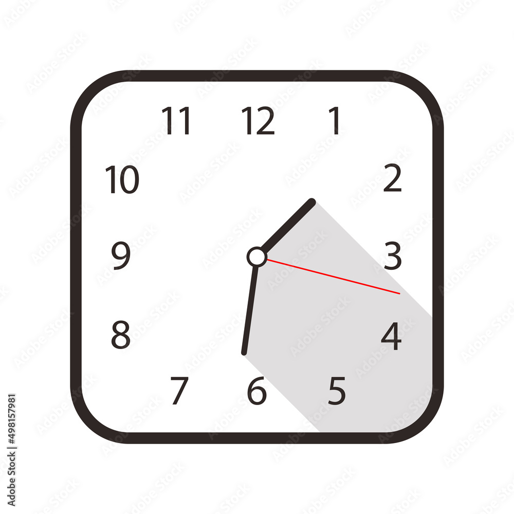 Clock flat fashion icon design, watch icon, vector Clock flat fashion icon design, watch icon, vector