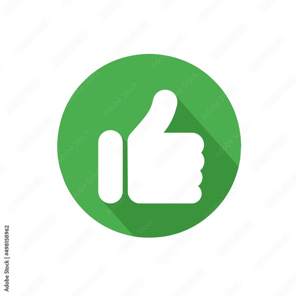 thumbs up. like, approved, success symbol. Flat design vector illustration thumbs up. like, approved, success symbol. Flat design vector illustration