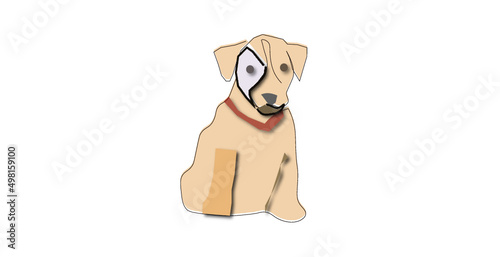 cao, filhote, animal domestico, mamífero, ilustração
