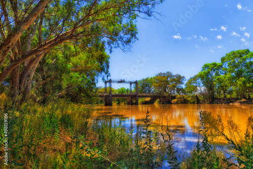 Darling River bridge far from park