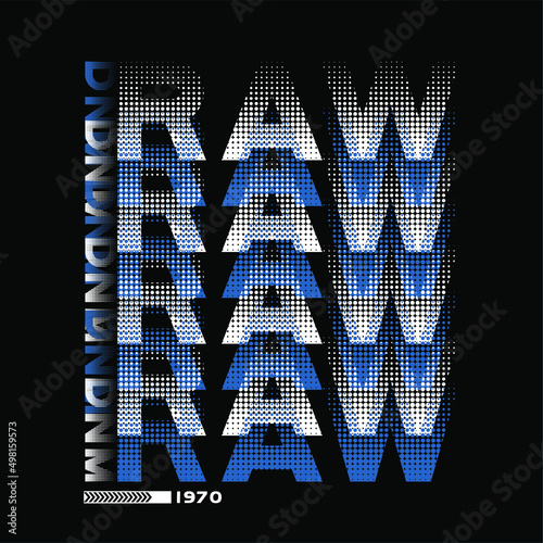 RAW text design white blue abstract line grunge effect