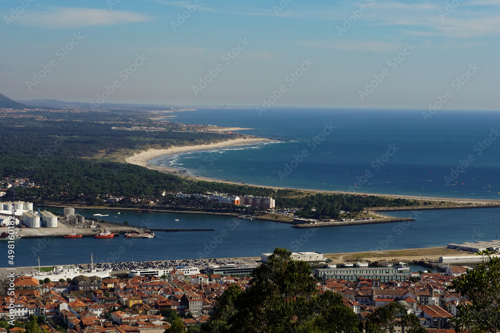 City of Viana do Castelo, Portugal - View of the Sanctuary of the Sacred Heart of Jesus, Monte de Santa Luzia - July 2020