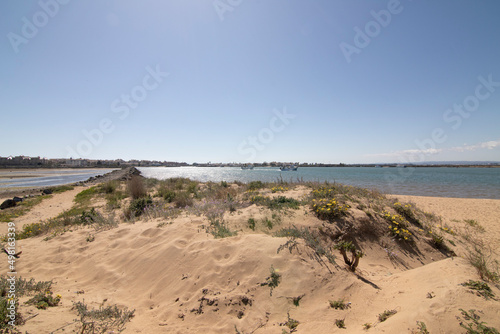 Isla Cristina  Huelva  Spain. The return of the fishing boats to the port.