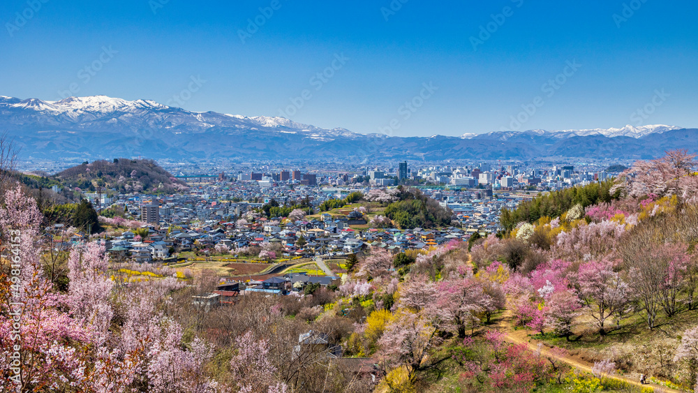福島　花見山からの眺め　絶景