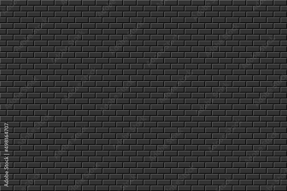 Fototapeta premium Black brick wall background vector design illustration