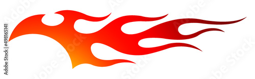 Flame car decal fire car sticker vector art silhouette graphic on white background