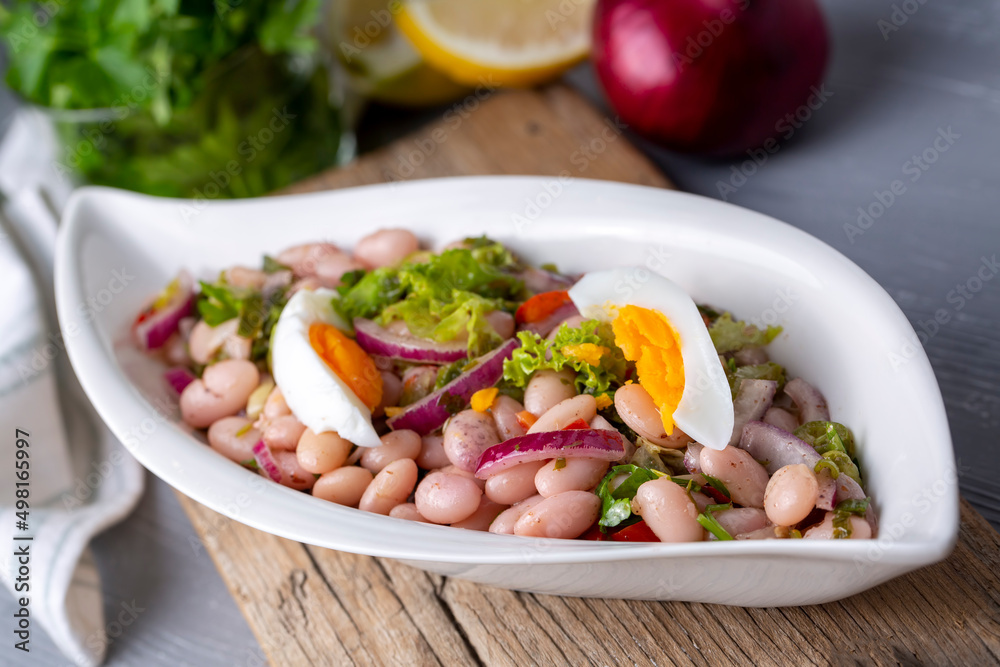 Turkish foods; dried beans salad (Turkish name; piyaz) Turkish foods; dried beans salad (Turkish name; piyaz)