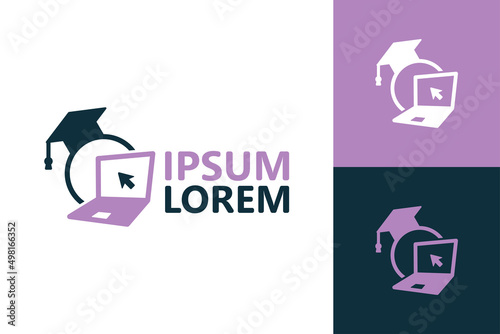 Online study logo template design vector
