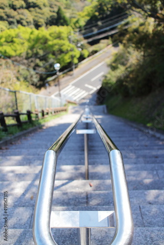 Fototapeta Naklejka Na Ścianę i Meble -  谷山神社の急な階段
