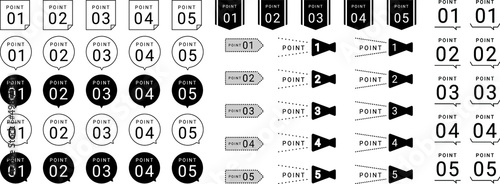 数字　ポイント　あしらい