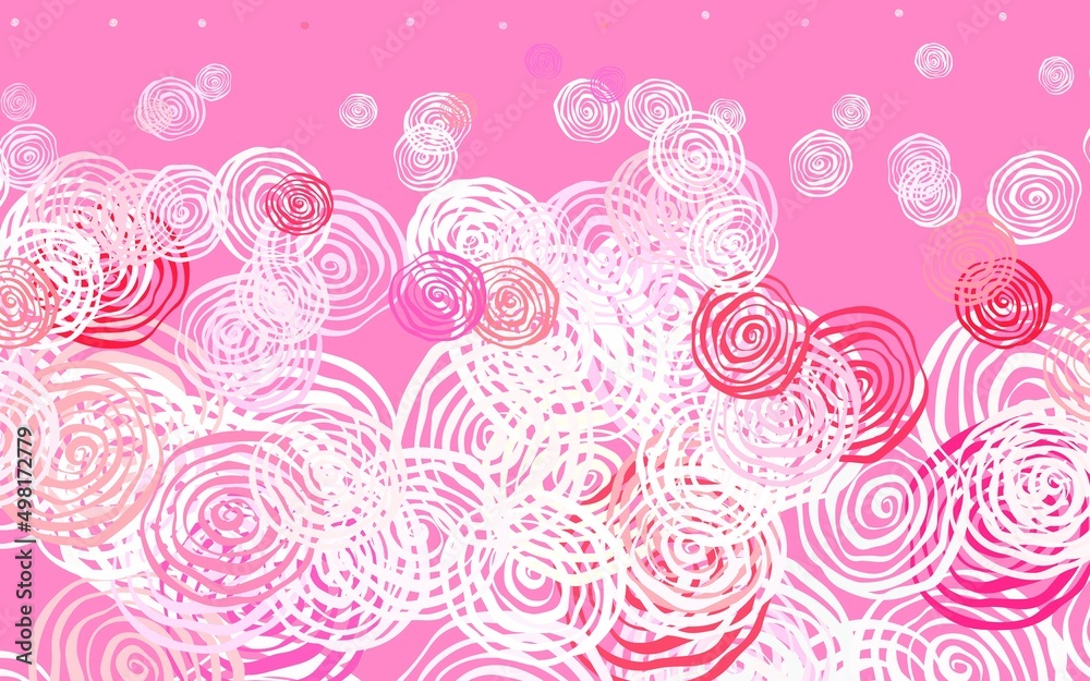 Light Pink vector elegant pattern with roses.