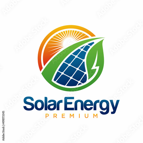 Creative Solar Energy Logo Design Vector Template