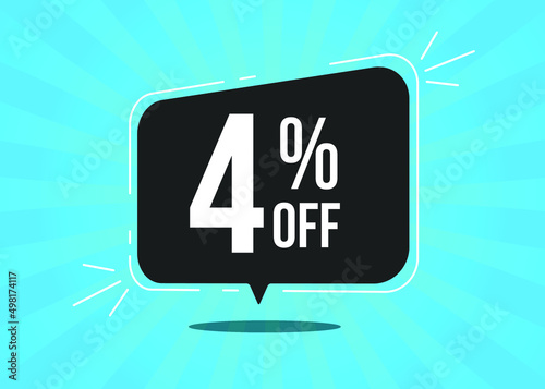 1 percent off. Black balloon on top of a light blue background photo