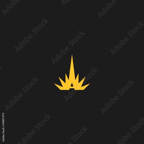 letter A spark vector