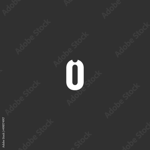 letter oi or io vector