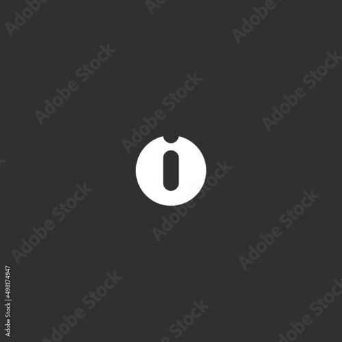 letter oi or io vector