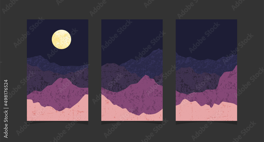 Abstract mountain painting, Abstract background, Premium Vector Abstract mountain painting, Abstract background, Premium Vector