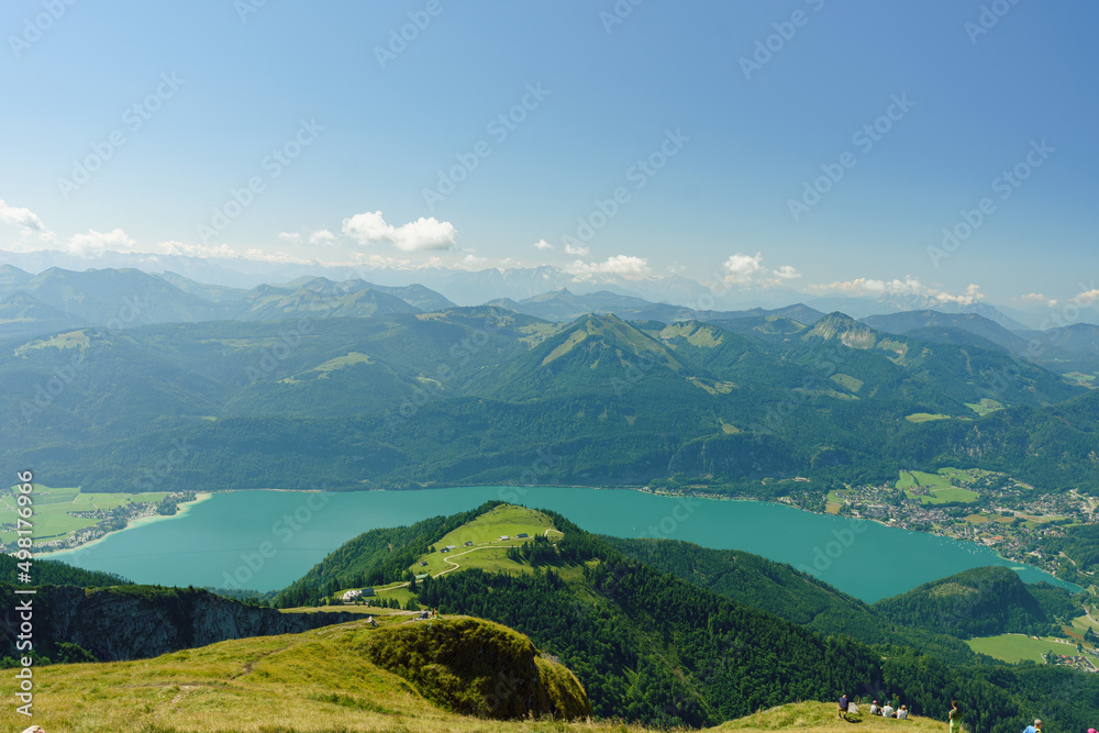 Naklejka premium Salzburg Stwolfgang hallstatt in Austria