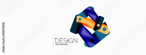 Creative geometric wallpaper. Minimal abstract background. Color bright overlapping lines composition vector illustration for wallpaper banner background or landing page