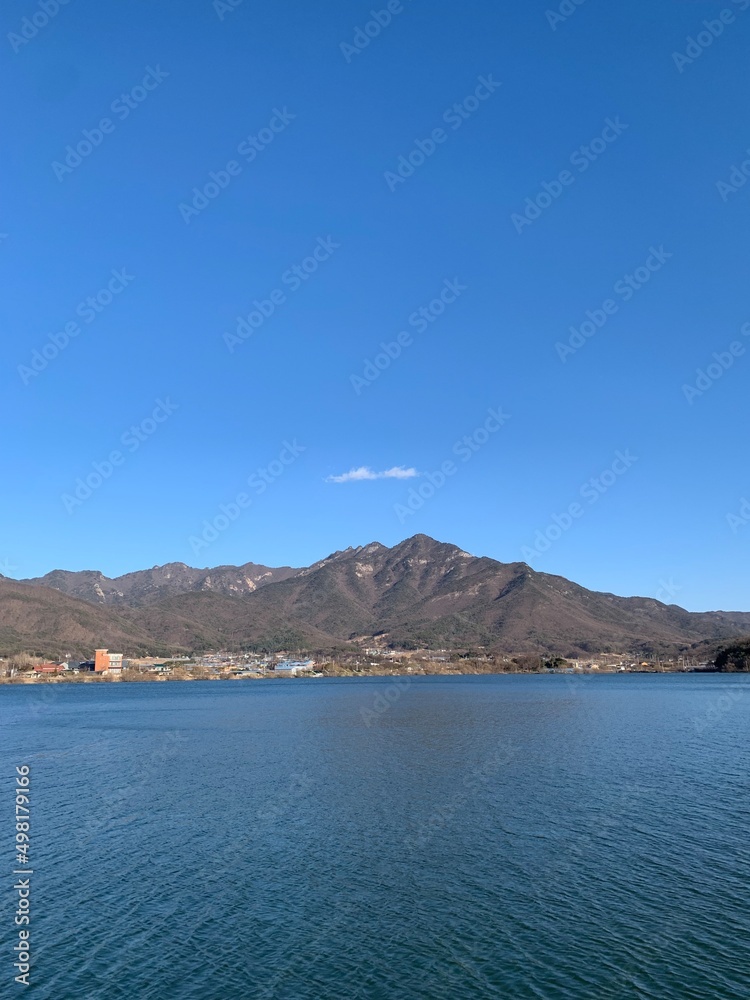 충남 공주시 계룡면 계룡저수지 풍경 / Gyeryong Reservoir in Gyeryong-myeon, Gongju-si, Chungcheongnam-do 