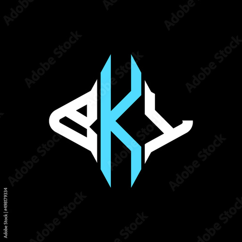 BKY letter logo creative design with vector graphic photo