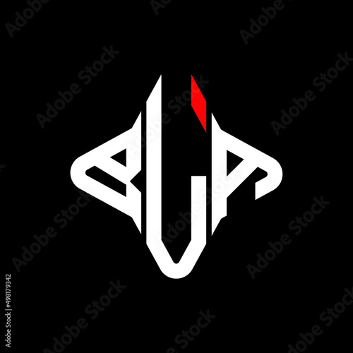 BLA letter logo creative design with vector graphic