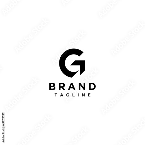 Letter G with Arrow Logo Design. Simple letter G logo design with an arrow on the side pointing up. © ilunilun