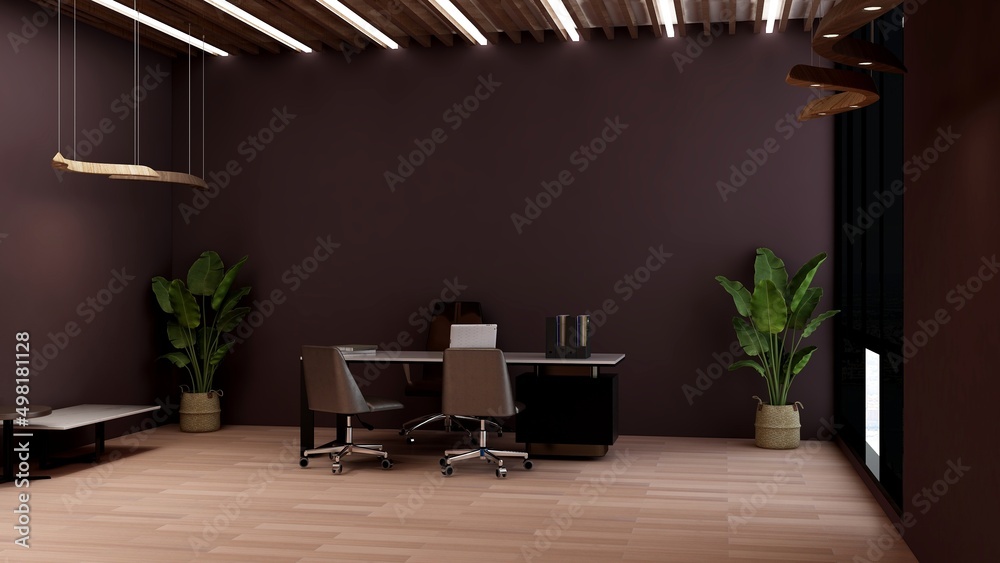 Fototapeta premium logo mockup in the office manager wall