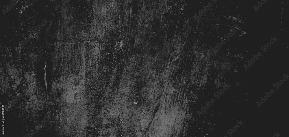 Fototapeta Dark concrete wall background texture with plaster, Rock abstract grungry wall background
