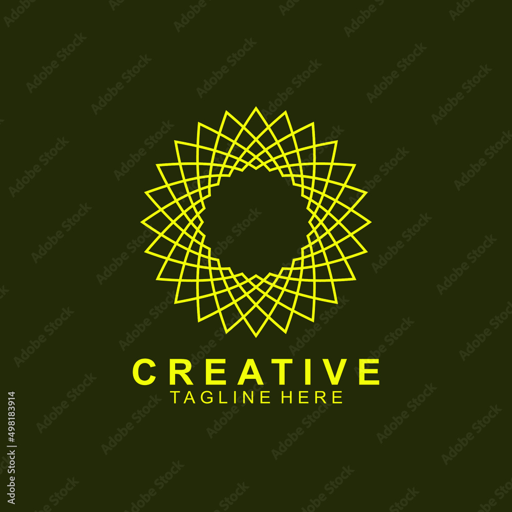 Fototapeta premium Creative logo with spiral concept - vector