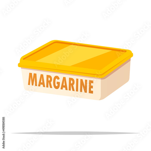 Margarine tub vector isolated illustration