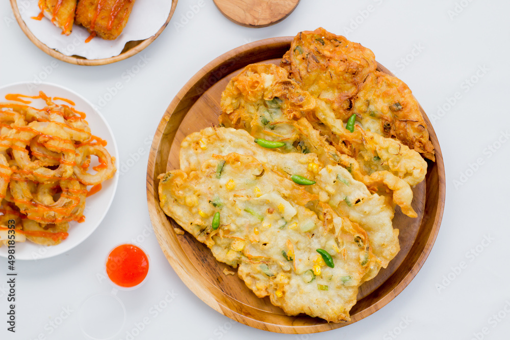 fried snacks from Indonesia. traditional food. fried snacks from Indonesia. traditional food.