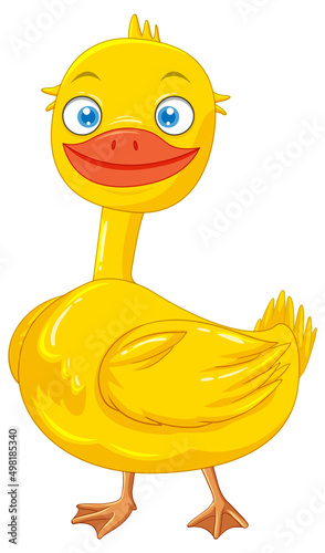 Yellow duck with happy face