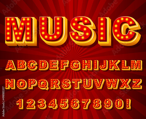 A set of English alphabet game show style